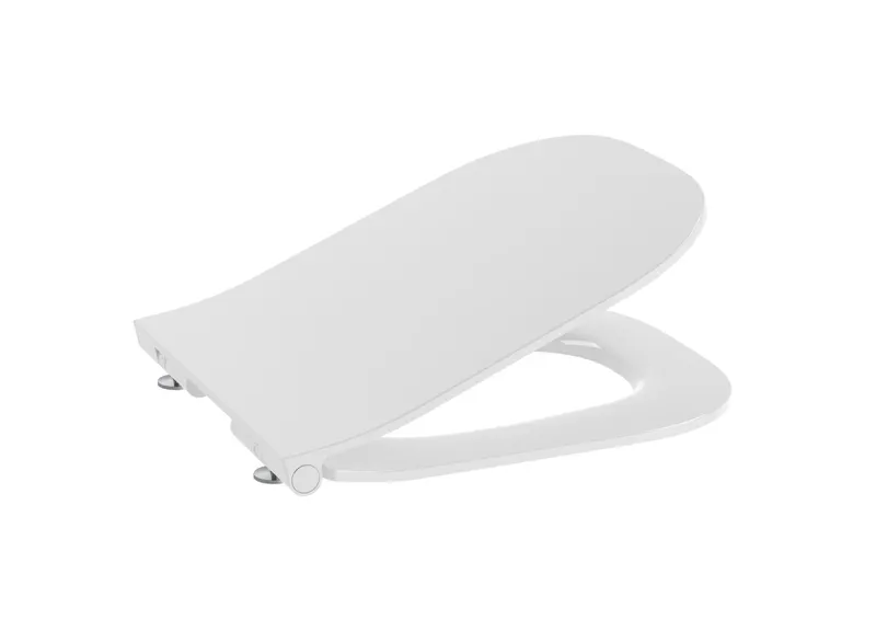 Capac WC Roca A801732001, 427 mm, 350 mm, 1 functii speciale, suprafata antiaderent, dreptunghiular, Alb