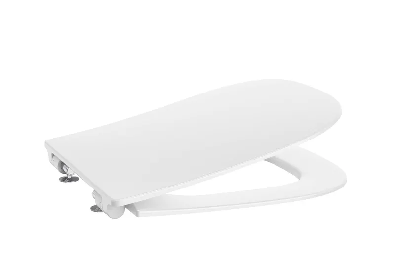 Capac WC Roca A801F72002, Optica, pentru wc, capac softclose, slim, eliberare rapida, suprafata antibacteriana, alb