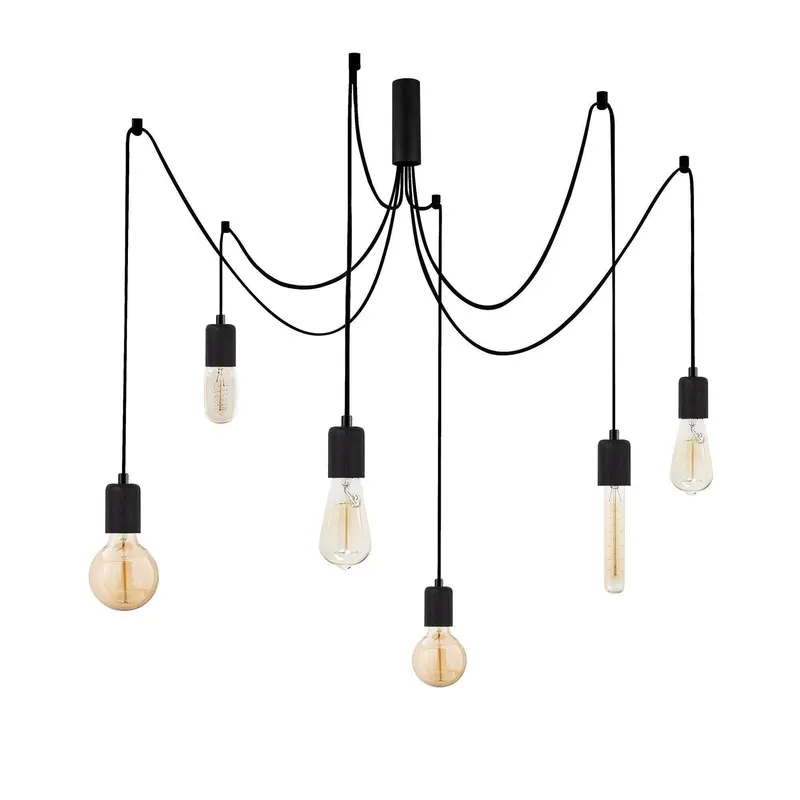 Lustra Walaso, Negru, 16x16x102 cm - Negru