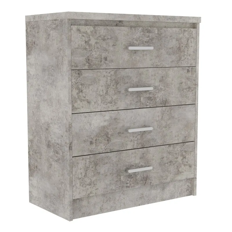 Comoda cu 4 sertare Olympus, antracit antic, 80x40x95 cm - Antracit