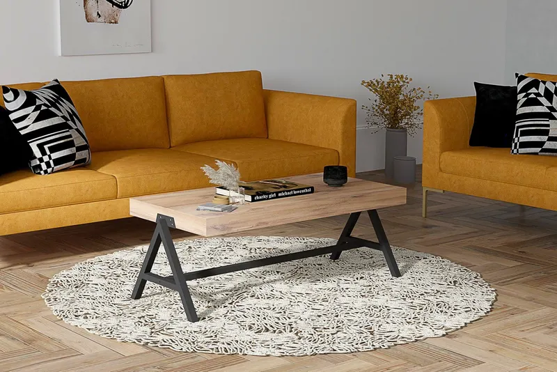 Masuta de cafea Hpy, Stejar, 105x48x53 cm - Stejar