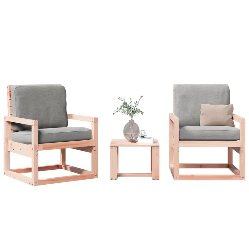 set mobilier de gradina, 3 piese, lemn masiv douglas