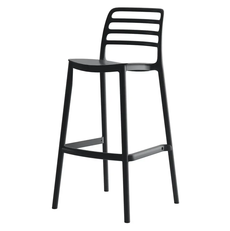 Scaun de bar BRETEL H75 CM - Negru