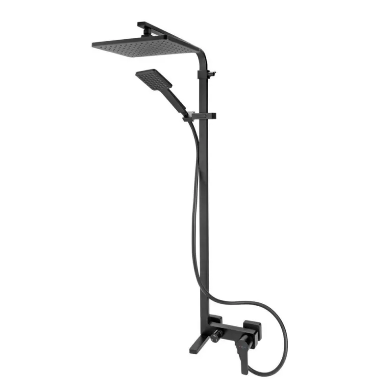 Coloana de dus FDesign Origio, baterie monocomanda, negru mat