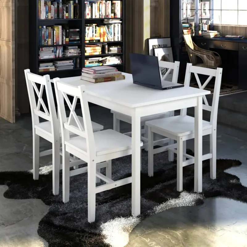 set mobilier de bucatarie, 5 piese, alb