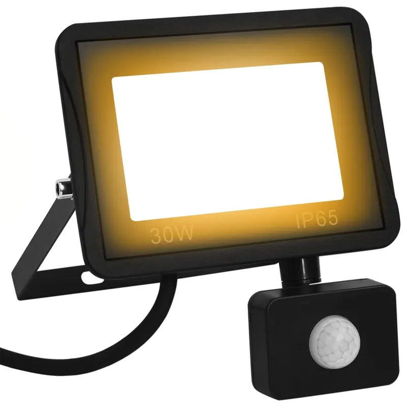 proiector led cu senzor, 30 w, alb cald
