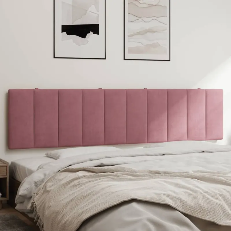 perna tablie de pat, roz, 200 cm, catifea