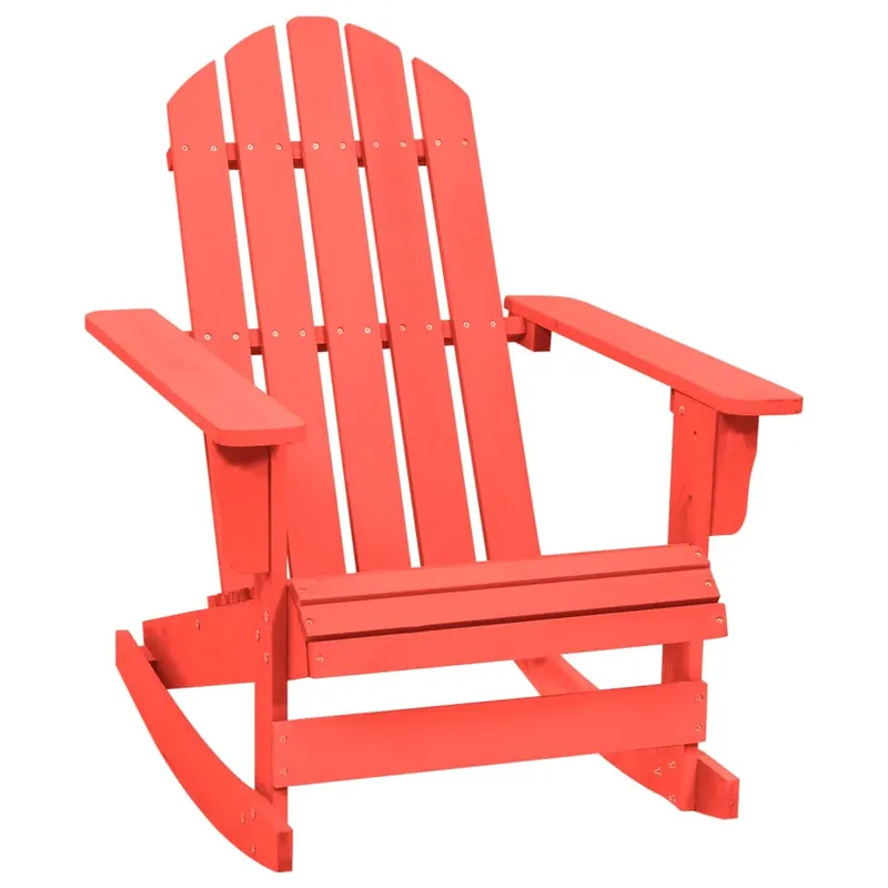 scaun de gradina adirondack, rosu, lemn masiv de brad