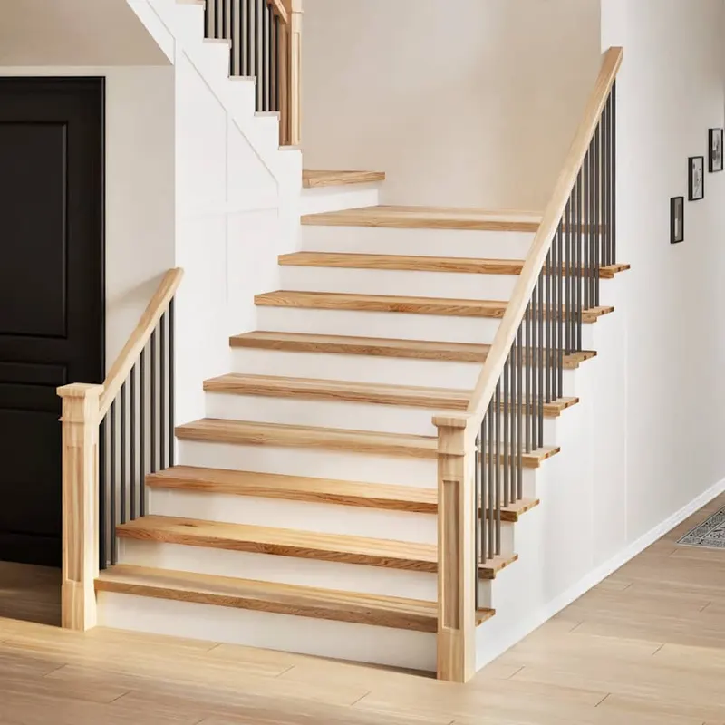 Trepte scari 16 buc stejar masiv netratat 120x25x2 cm