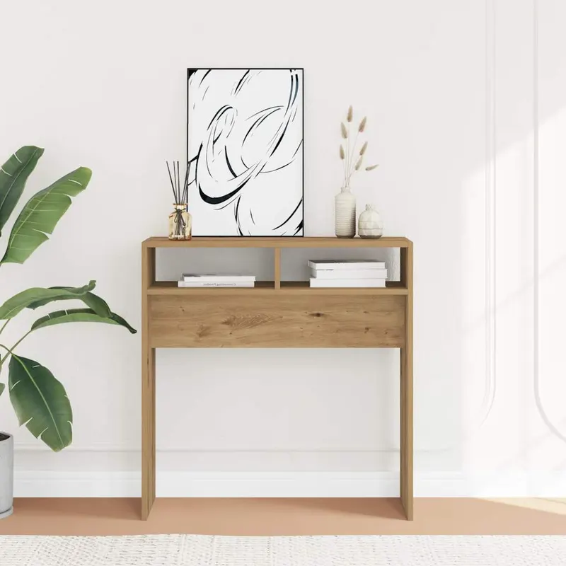 masuta consola, stejar artizanal, 78x30x80 cm, lemn prelucrat