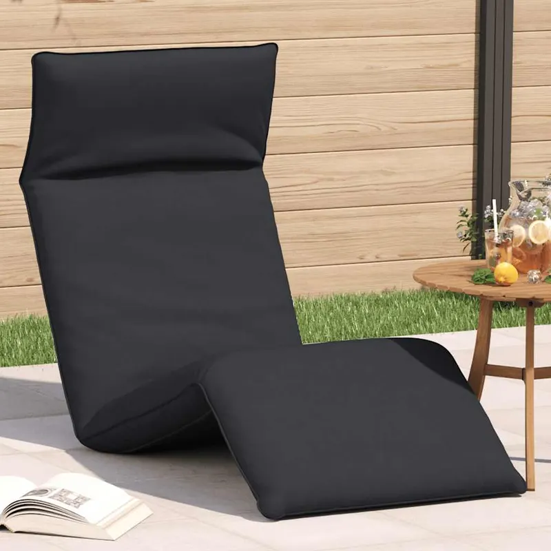 sezlong pliabil negru 175x54x8,5 cm tesatura oxford