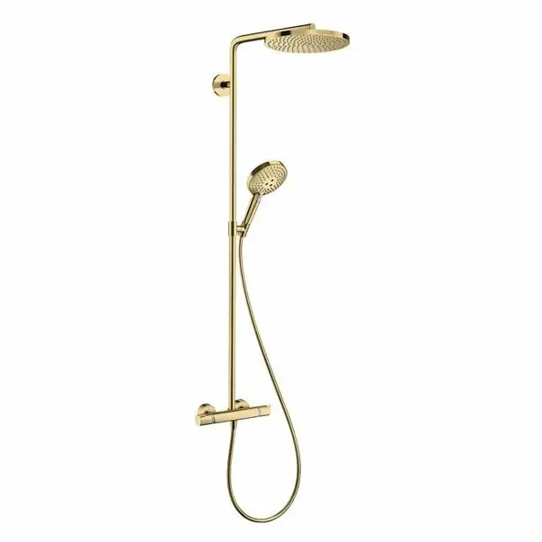 Coloana de dus cu baterie termostatata auriu Hansgrohe Raindance Select S 240