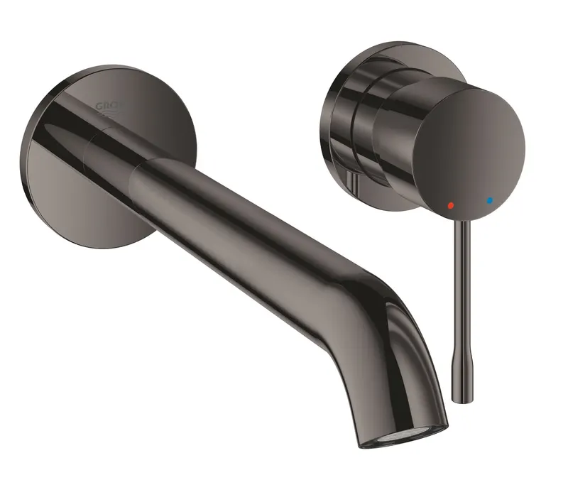 Baterie lavoar Grohe 19967A01, Essence, pe perete, 230 mm, necesita valva, lucios, grafit