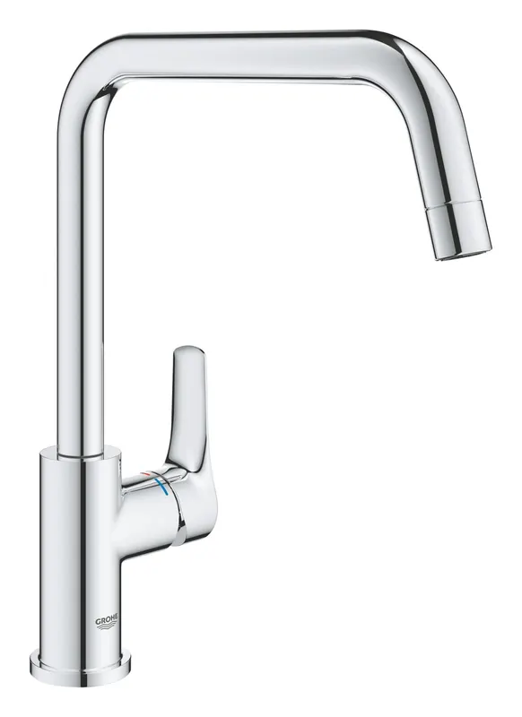 Baterie bucatarie Grohe 30618000, Eurosmart, tip comanda monocomanda, marime inalta, forma pipa tip u, crom