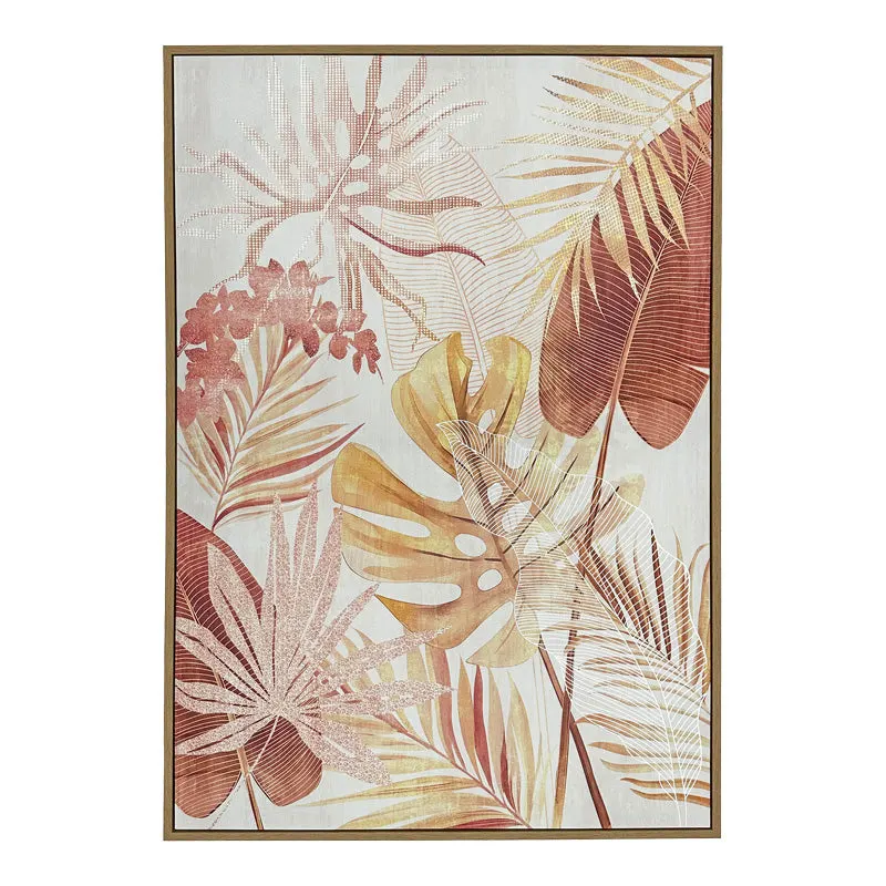 Tablou Decorativ cu Rama Lulle, Lemn, Roz, 73x103 cm - Roz