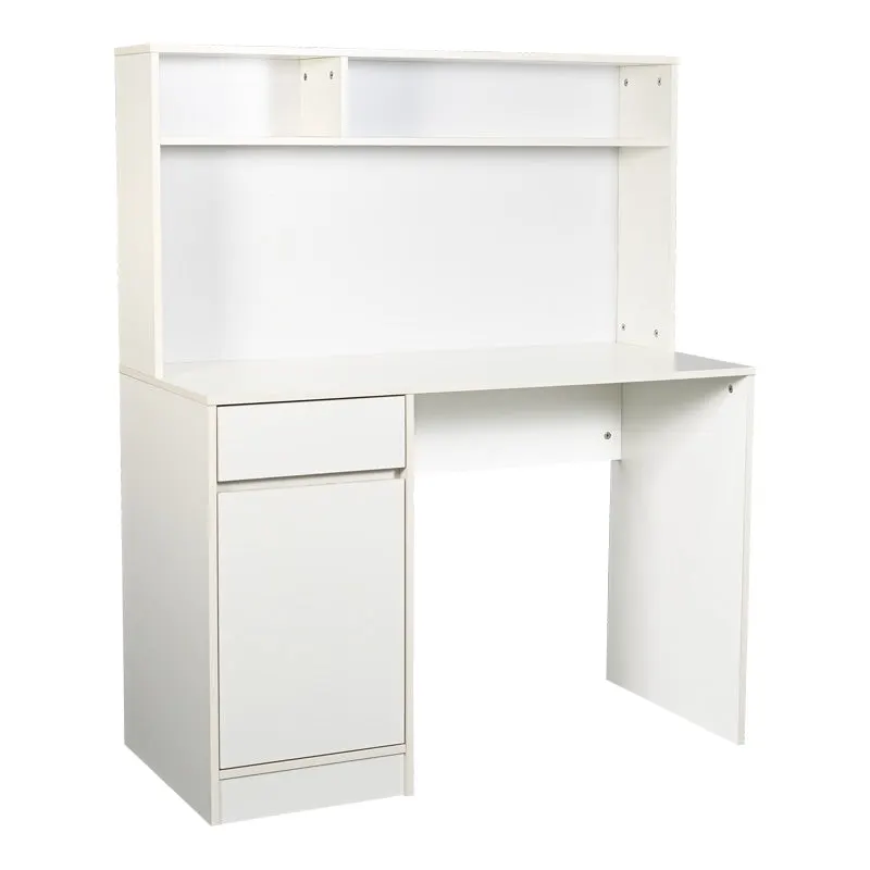 Birou Secreta cu raft, 110x50x135 cm - Alb