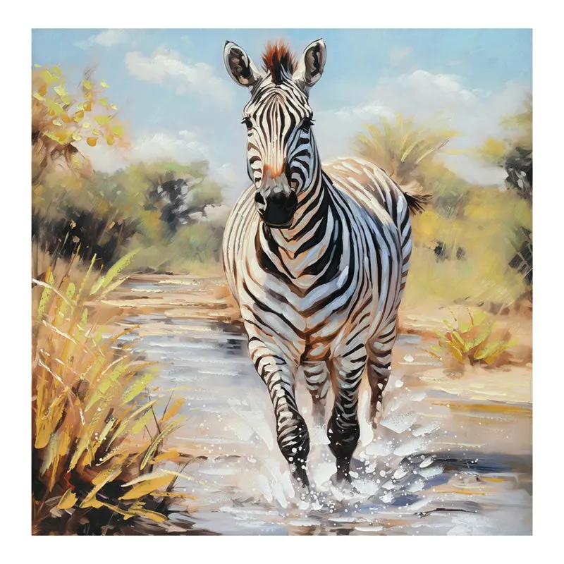 Tablou canvas Zebrero, Multicolor, 100x100 cm - Multicolor