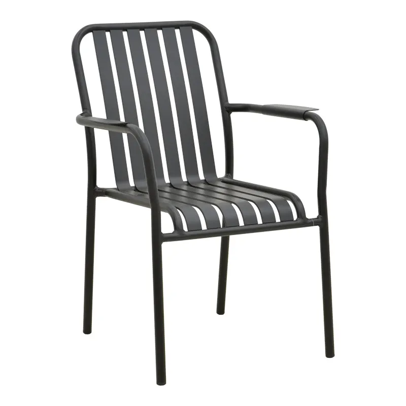 Scaun de exterior Vista stivuibil, aluminiu, Diverse culori, 62x60x84 cm - Negru