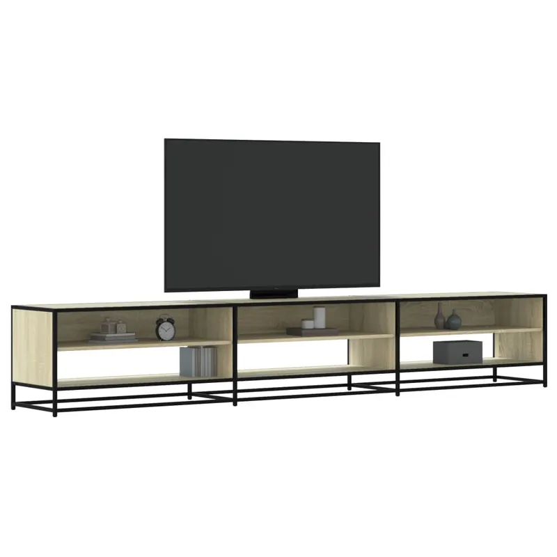 comoda tv, stejar sonoma, 270x40x46 cm, lemn prelucrat
