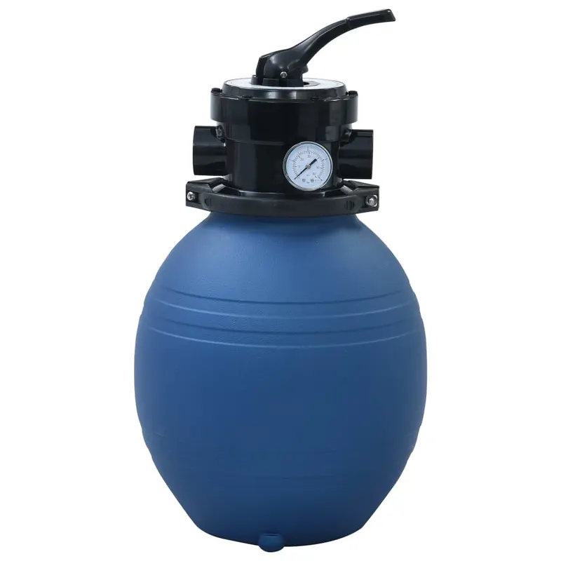 filtru cu nisip pentru piscina supapa 4 pozitii albastru 300 mm