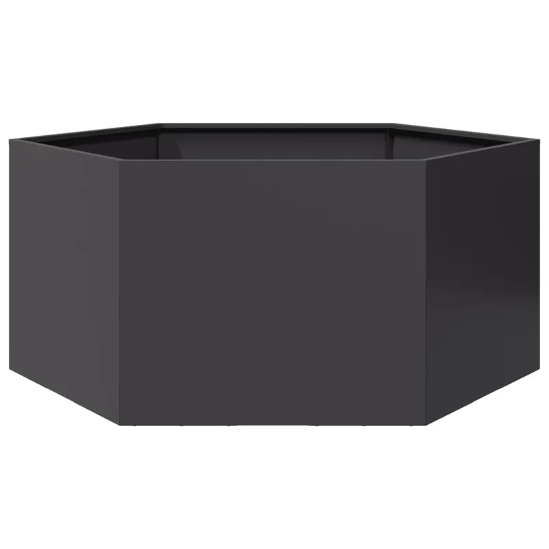 jardiniera de gradina negru 104x90x45 cm otel hexagonal
