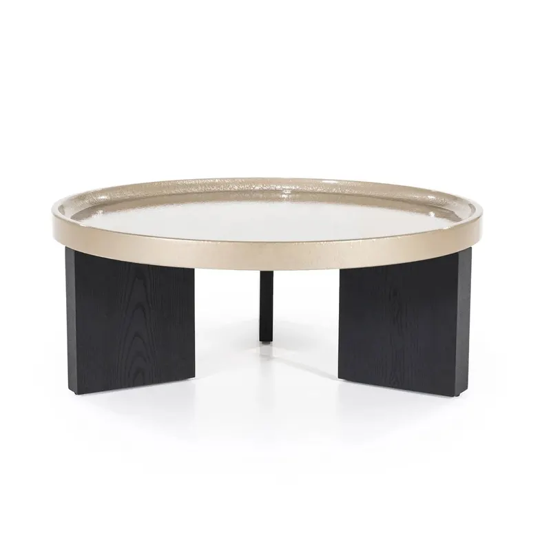 Masuta de cafea MAVISON BEIGE Ø90 x 35 CM - Beige