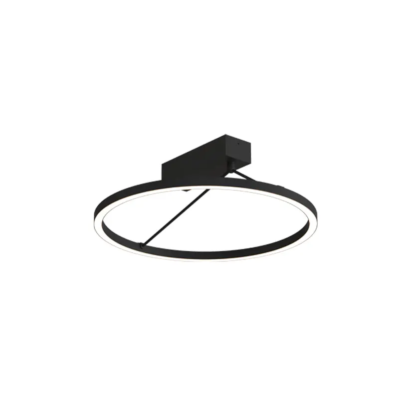 Plafoniera STRAVEN BLACK - Negru / Ø40cm