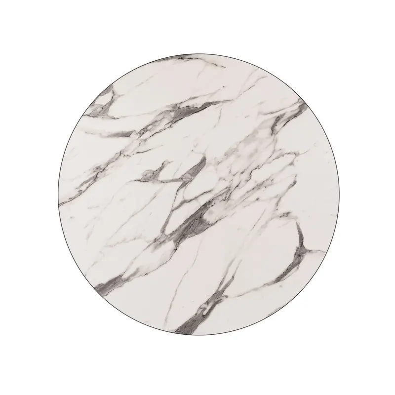 Blat masa HPL VORGAYS 1 MARBLE Ø69 CM - Alb
