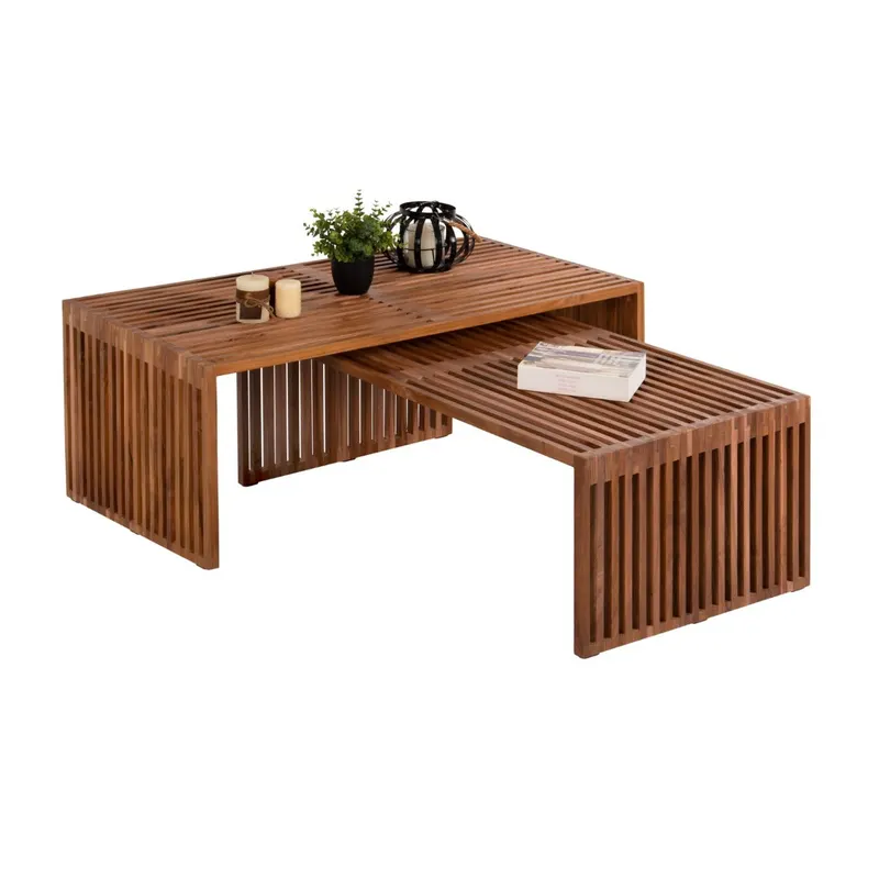 Set 2 masute de cafea MAEVA WOOD 116x60x46/110x60x40 CM