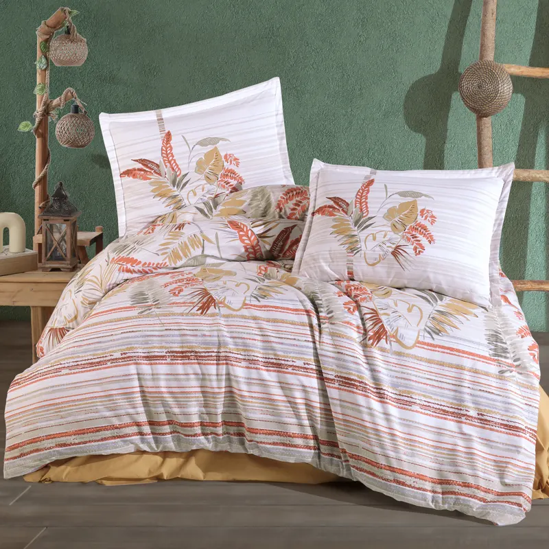 Lenjerie de pat ranforce clasy king size (oliva)