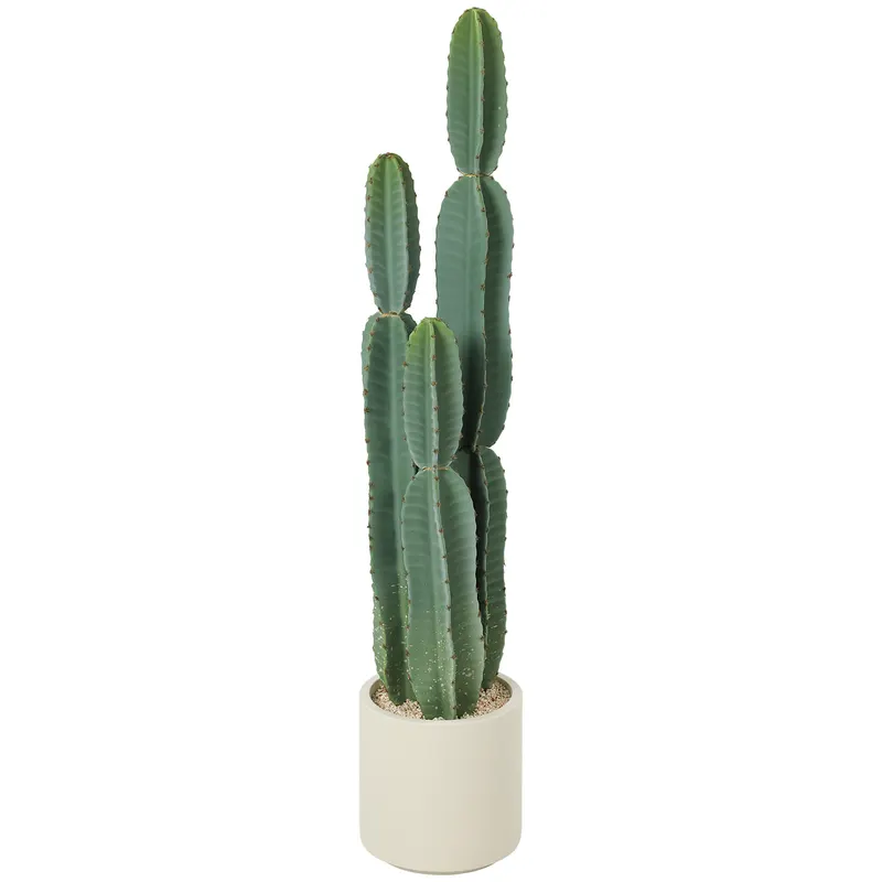 HOMCOM Plantă artificială cactus mare 111 cm, plante artificiale în ghiveci pentru birou și living