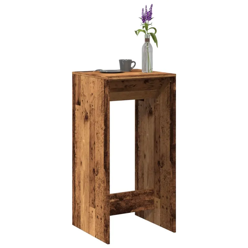 masa bar, lemn vechi, 51x50x103,5 cm, lemn prelucrat