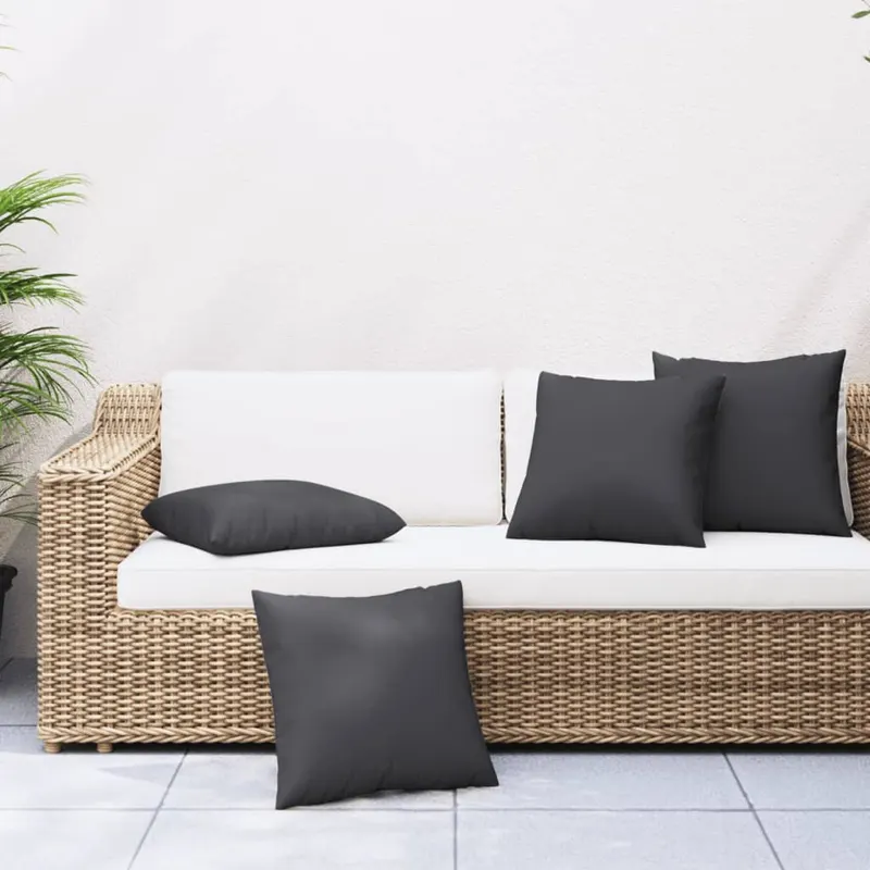 perne de canapea, 4 buc., negru, 40x40 cm, textil