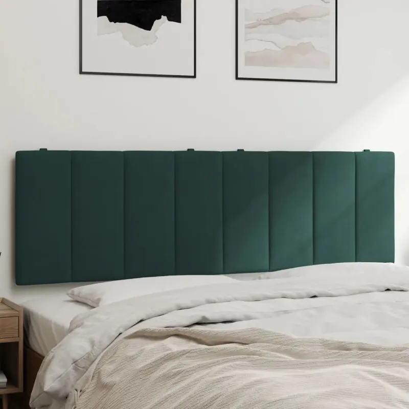 perna tablie de pat, verde, 160 cm, catifea