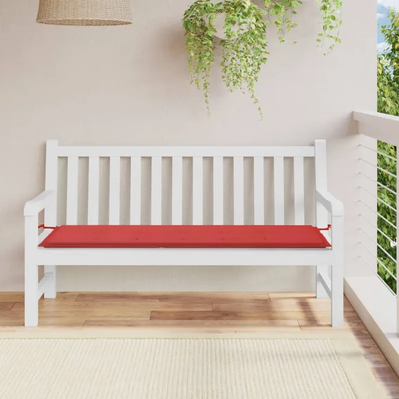 perna de banca de gradina, rosu, 150x50x3 cm, textil oxford