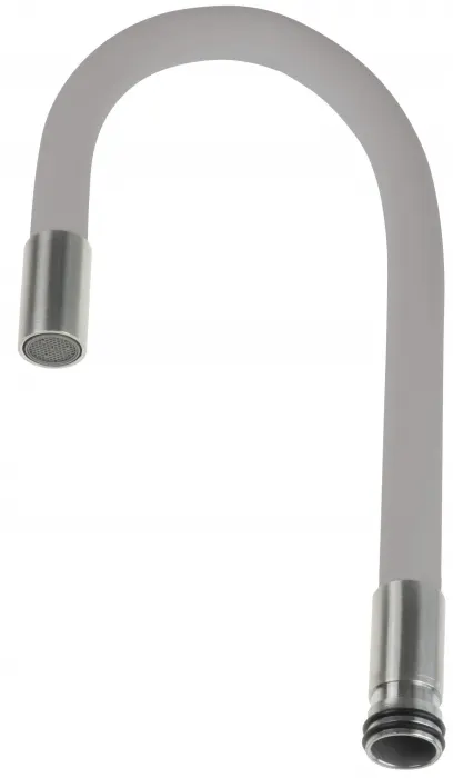 Pipa flexibila pentru baterie bucatarie, gri inox, Deante Luno