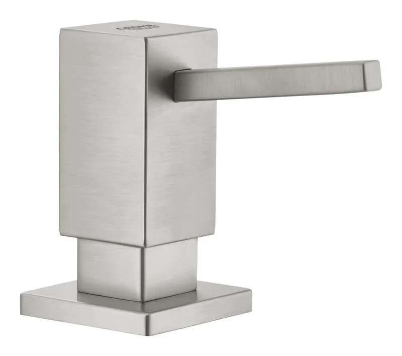 Dozator sapun bucatarie Grohe 40649DC0, Cube, incastrat, 500 ml, mat, otel satinat