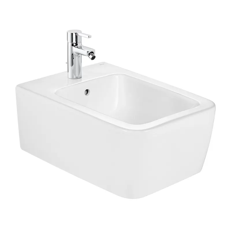 Bideu Roca A357535000, 560 mm, 370 mm, 290 mm, 1 nr orificii baterie, suprafata antiaderent, suspendat, Alb