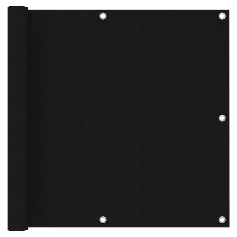 paravan de balcon, negru, 90 x 500 cm, tesatura oxford