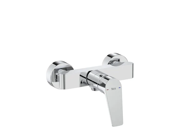 Baterie dus Roca A5A2190C00, Atlas, tip incastrare aparent, tip comanda monocomanda, numar orificii instalare 2, crom