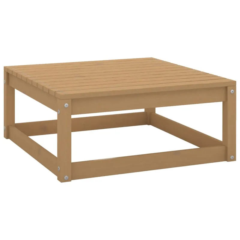 taburet de gradina, maro miere, 70x70x30 cm, lemn masiv de pin