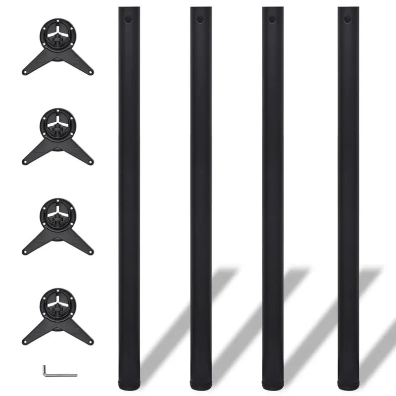 Picioare de masa reglabile pe inaltime, 4 buc, 1100 mm, negru
