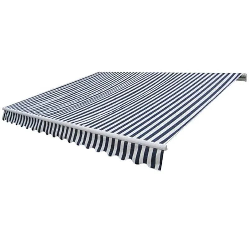 copertina pliabila motorizata, 400 cm, albastru/alb
