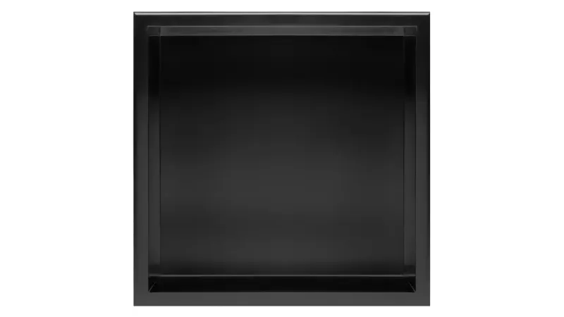 Raft baie incastrat 30x30 cm, negru mat, Rea