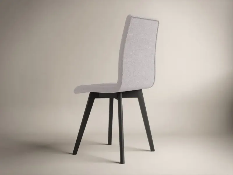 Scaun Karma Tapitat Gri Deschis Alb — imaginea 2