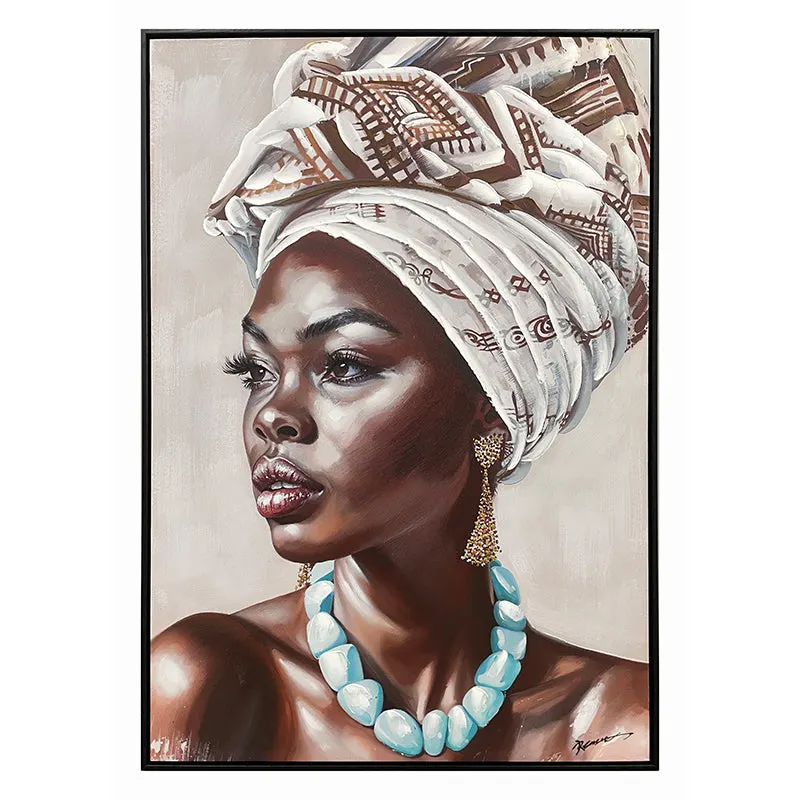 Tablou pânza cu rama Zaira, Multicolor, 70x100 cm - Multicolor