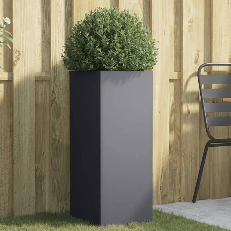 jardiniera, antracit, 32x29x75 cm, otel laminat la rece