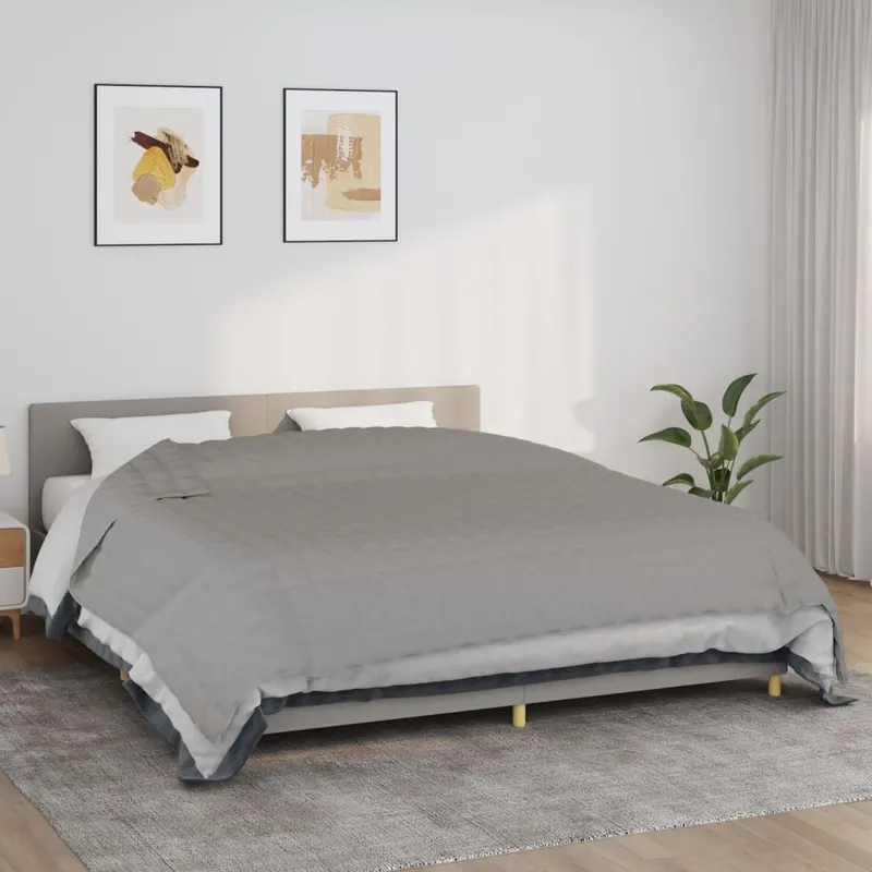 patura cu greutati, gri, 235x290 cm, 11 kg, material textil