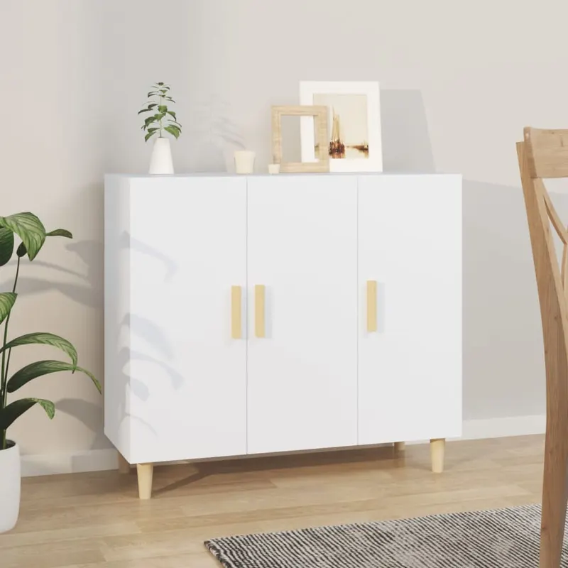 servanta, alb, 90x34x80 cm, lemn compozit