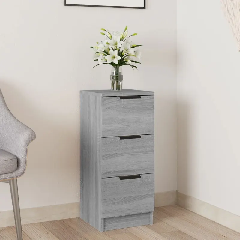 servanta, sonoma gri, 30x30x70 cm, lemn prelucrat